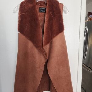 Twelfth Love  Vest with Faux Fur